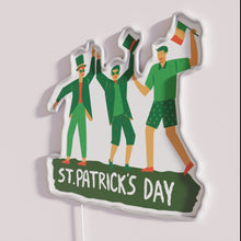 Charger l&#39;image dans la galerie, St Patrick&#39;s Day Triple Men&#39;s Fun Colored LED Neon Sign