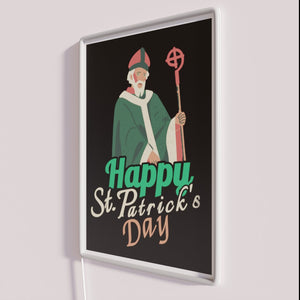 Fun colorful Irish themed St Patrick's Day neon decor sign