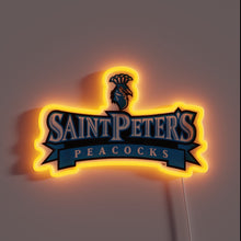 Charger l&#39;image dans la galerie, Vibrant St Peter&#39;s Peacock LED Neon Sign with Colorful RGB Lighting