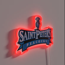 Charger l&#39;image dans la galerie, Vibrant Rainbow Glow Neon Sign of Peacocks from St. Peter&#39;s Basilica