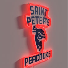 Charger l&#39;image dans la galerie, St. Peter&#39;s Peacocks in Vibrant RGB Neon Light Display