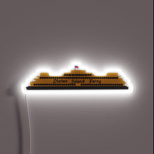 Charger l&#39;image dans la galerie, Vibrant LED lighting captures iconic Staten Island Ferry nostalgic charm.