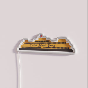 Staten Island Ferry inspired colorful LED neon bar decor lighting
