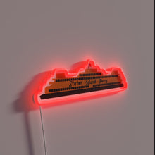 Charger l&#39;image dans la galerie, Vintage-style neon sign for the iconic Staten Island Ferry logo