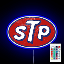 Charger l&#39;image dans la galerie, STP March Logo Vintage RGB neon sign remote