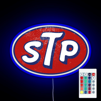 STP March Logo Vintage RGB neon sign remote
