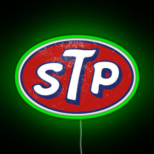 STP March Logo Vintage RGB neon sign green