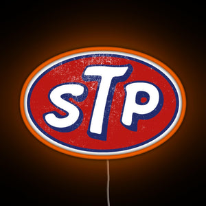 STP March Logo Vintage RGB neon sign orange
