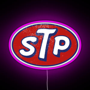 STP March Logo Vintage RGB neon sign  pink