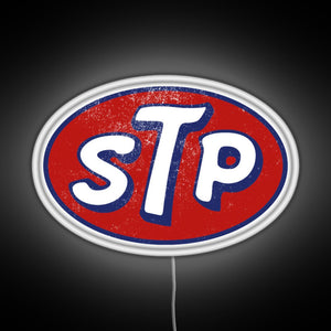 STP March Logo Vintage RGB neon sign white 