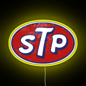 STP March Logo Vintage RGB neon sign yellow