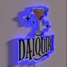 Charger l&#39;image dans la galerie, Strawberry Daiquiri cocktail themed neon bar sign with colorful glow.