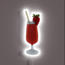 Charger l&#39;image dans la galerie, Strawberry daiquiri neon sign with white glow.
