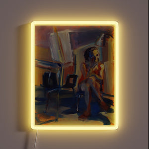 Add vibrant studio ambiance with this colorful RGB neon sign.