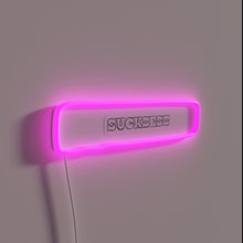 Charger l&#39;image dans la galerie, Customizable inspirational quote with colorful Suckcess RGB neon lighting display