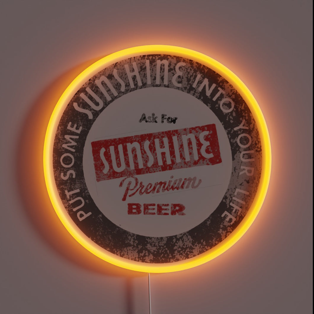 Eye-catching LED Sign Featuring Vibrant Colors and Beer Logo Design