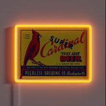Charger l&#39;image dans la galerie, Vibrant LED display features illuminated Super Cardinal Beer logo design.
