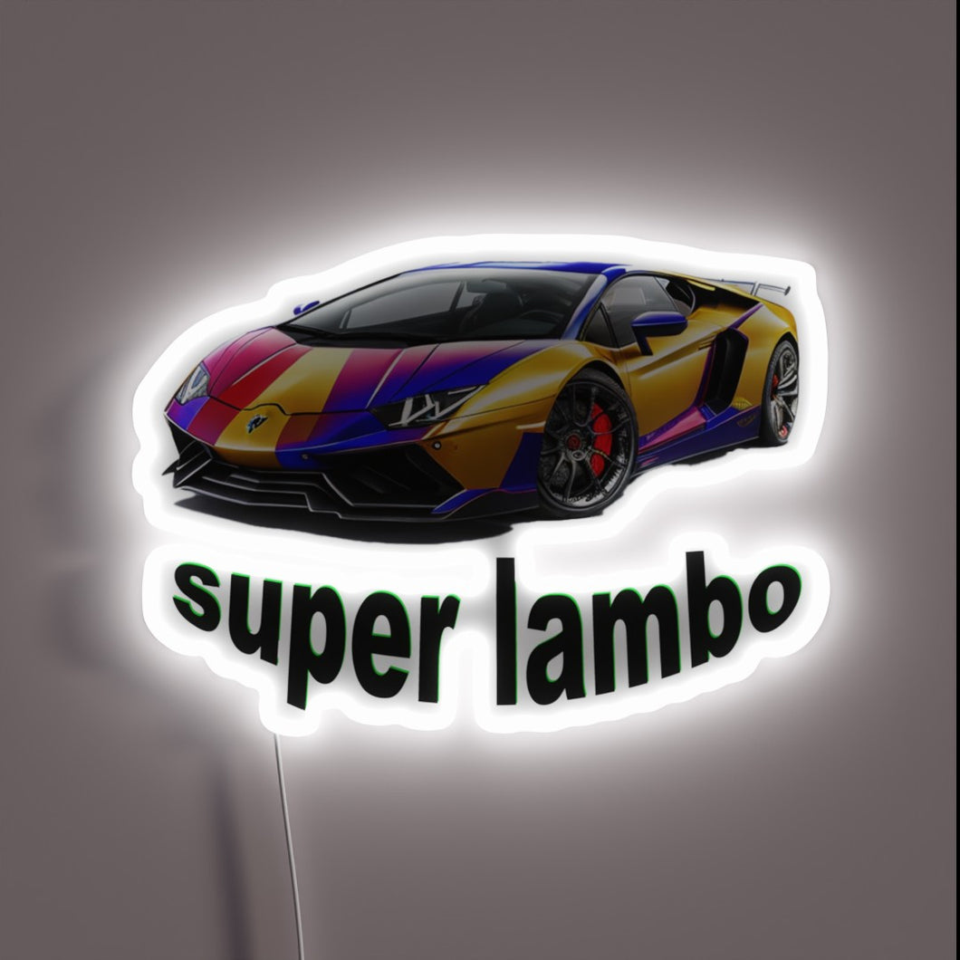 Boldly illuminate your space with vibrant Super Lambo RGB signage.