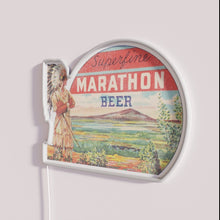 Charger l&#39;image dans la galerie, Vintage retro Wisconsin beer breweriana marathon nostalgic neon bar decor sign