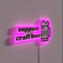 Charger l&#39;image dans la galerie, Handcrafted Sign for Beer Enthusiasts Featuring Vibrant Neon Colors