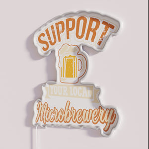 Vibrant Neon Sign for Local Craft Brewery and Ale Lovers