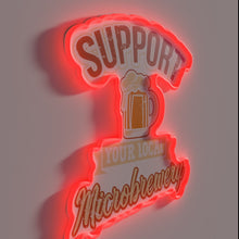 Charger l&#39;image dans la galerie, Hoppy Vibes Supported - RGB Neon Sign for Craft Beer Lovers