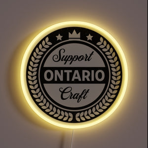 RGB Neon Sign Celebrating Ontario's Independent Craft Breweries and Culture
