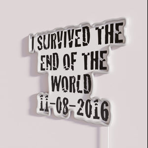 Vintage USA Election Survival Neon Sign Retro Post-Apocalyptic Humor Nostalgia Gift