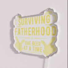 Charger l&#39;image dans la galerie, RGB Neon Father&#39;s Day Sign Gift Humorous Dad Beer Survival Quote