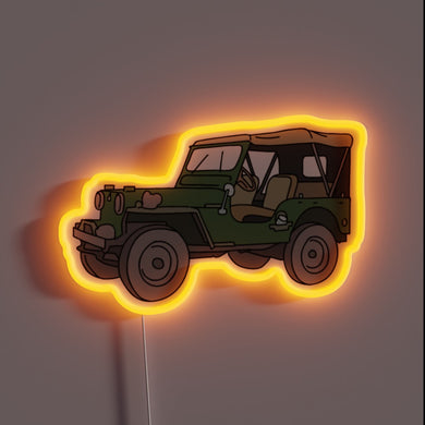 Boldly Illuminate Your Driveway with Colorful Off-Road Vehicle Neon Sign