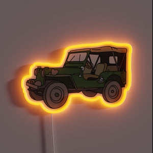 Boldly Illuminate Your Driveway with Colorful Off-Road Vehicle Neon Sign