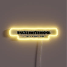 Charger l&#39;image dans la galerie, Vibrant RGB LED light installation of Swannanoa NC Asheville sign