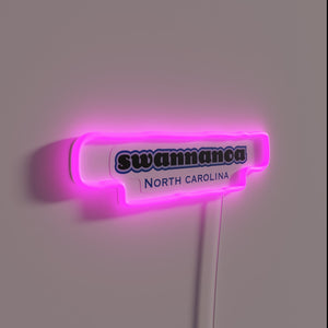 Swannanoa North Carolina Asheville Vintage Neon Sign with Colorful Accents