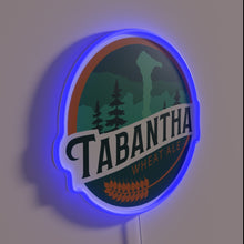 Charger l&#39;image dans la galerie, Bright Neon Sign Featuring Vibrant Logo of Tabantha Wheat Ale