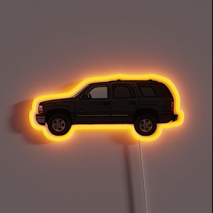 Color-changing neon sign with 16 million color options for ambiance.