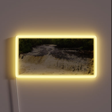 Majestic Tahquamenon Falls Lower Peninsula Iconic Neon Sign Artwork