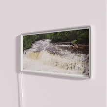 Charger l&#39;image dans la galerie, Vintage inspired glow in the dark Tahquamenon Falls neon wall decor.