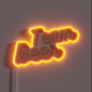 Neon Beer Sign with Customizable Color RGB Lighting Display