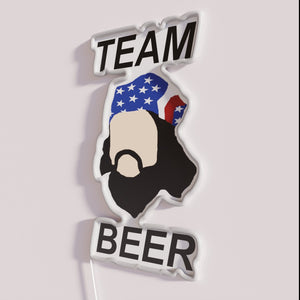RGB Neon Team Beer Bar Pub Decor Wall Sign Lighting
