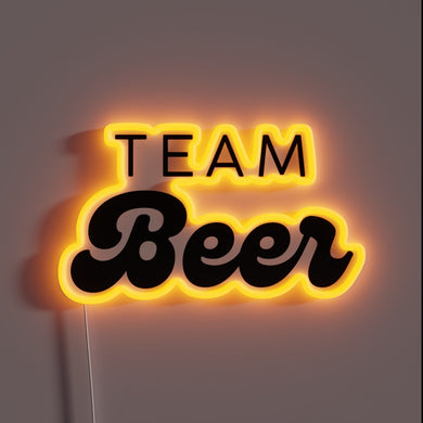 Team Beer - Vibrant RGB Neon Sign for Sports Enthusiasts