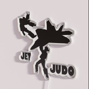 High-Intensity Neon Lamp Posters Featuring Team Lambo Jet Judo Designs
