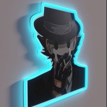 Charger l&#39;image dans la galerie, Neon glow adds vibrant effect to Tenkuu Shinpan-inspired sniper mask decoration.