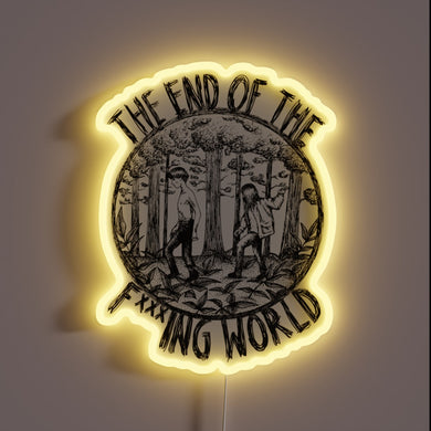 Eye-catching TEOTFW LED neon sign in vibrant full color RGB