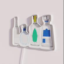 Charger l&#39;image dans la galerie, Vibrant Neon Sign with Distinctive Tequila Bottle Graphics in Colorful