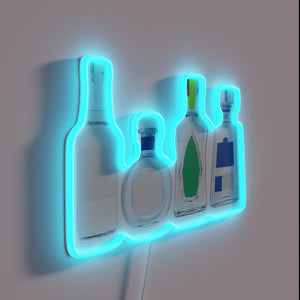 Vibrant Tequila Bar Decor with RGB Color Changing Neon Sign