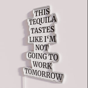 Vibrant Tequila Taste Quotes in Bold Red Green Neon Accents