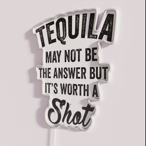 Eye-catching Tequila Worth A Shot Neon Sign for Home Decor Bars