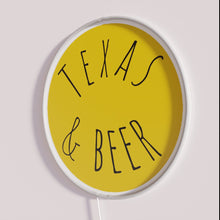Charger l&#39;image dans la galerie, Texas and Beer themed multicolor neon bar decor sign