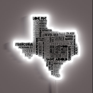 Vibrant Neon Sign for the Ultimate Texas Beer Connoisseur Enthusiasts