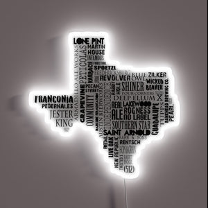 Vibrant Neon Sign for the Ultimate Texas Beer Connoisseur Enthusiasts